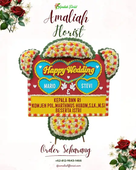 Papan Bunga Pernikahan Sindukarto